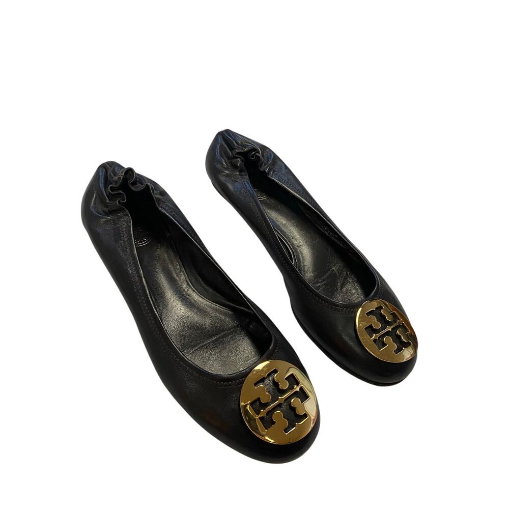 Tory Burch Dark Chocolate Brown Leather Ballet Flats